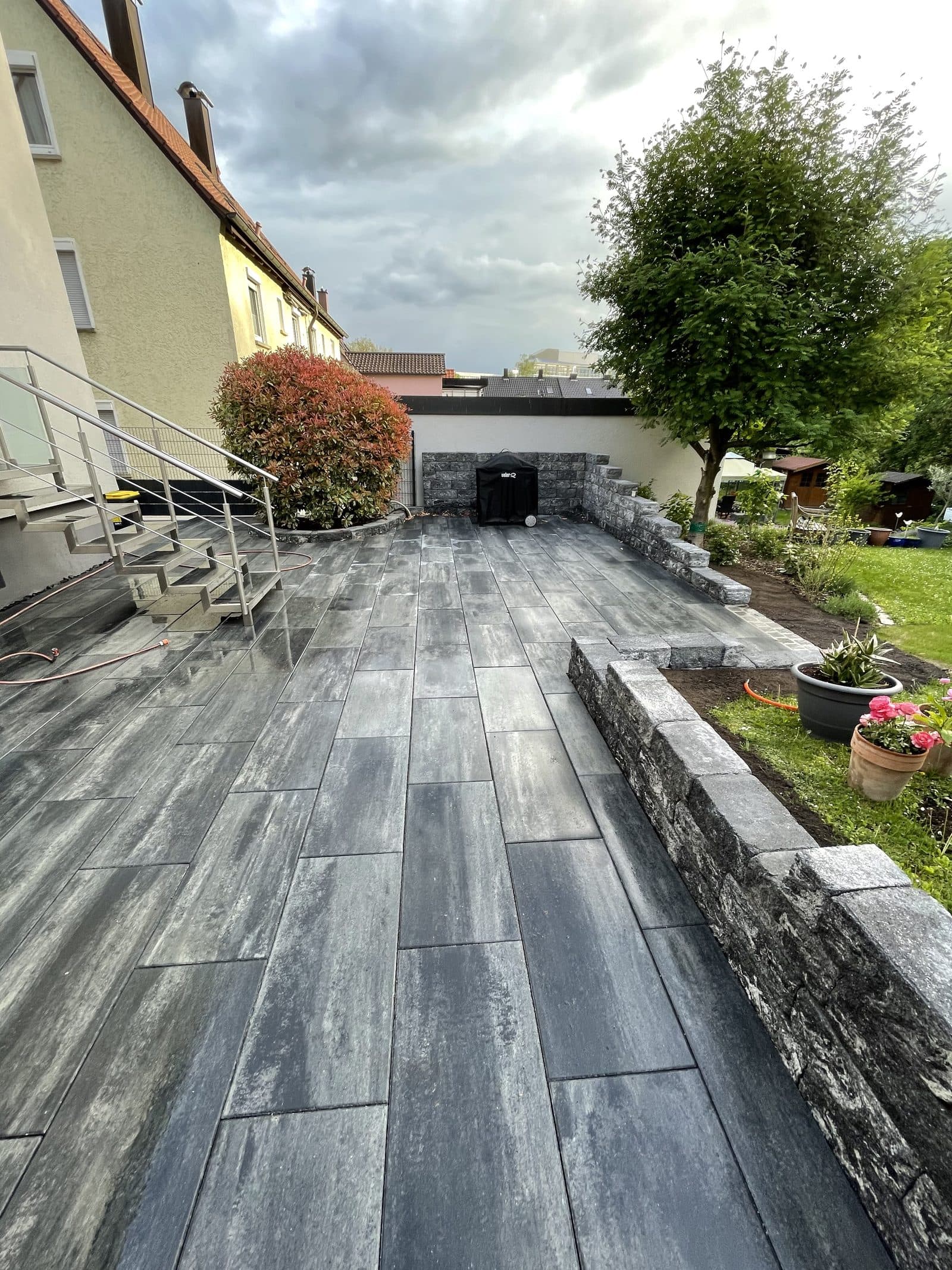 Neu angelegter Terrassenbereich